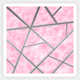 Pink/Silver Pattern Sticker